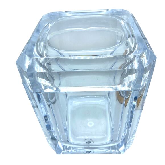 The Regal 3Qt Carlisle Vtg GRAINWARE Ice Bucket Clear‎ Lucite Swivel Top MCM - Picture 2 of 10